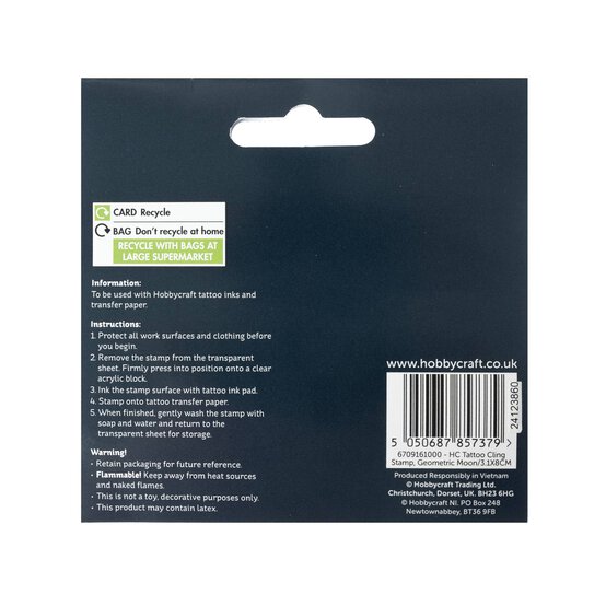 Geometric Moon Tattoo Cling Stamp image number 5