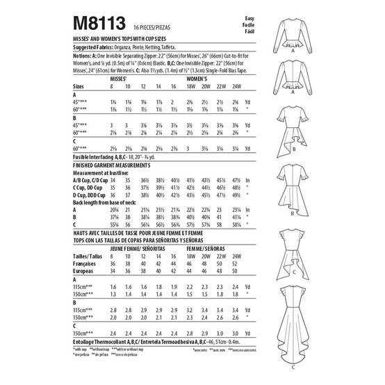 McCall&rsquo;s Portia Top Sewing Pattern M8113 (14-22) image number 2