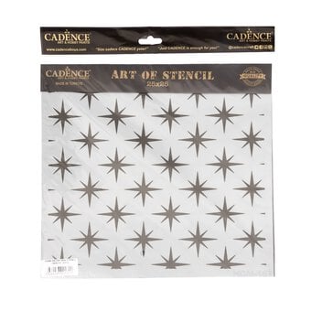Cadence Stars Home D&eacute;cor Stencil 25cm x 25cm