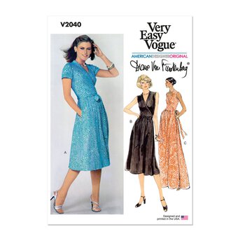Vogue Women's Dresses Sewing Pattern V2040 (H5 6-14)