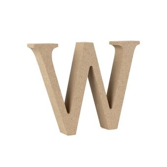 MDF Wooden Letter W 8cm