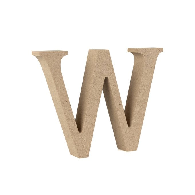 MDF Wooden Letter W 8cm image number 1