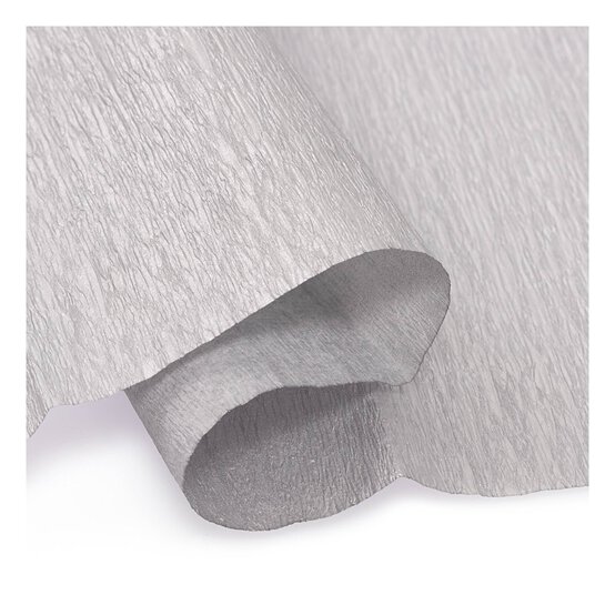 Metallic Silver Crepe Paper 100cm x 50cm image number 2