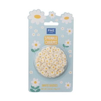 PME White Daisy Sprinkle Charms 25g