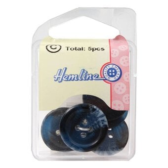 Hemline Assorted Basic Knitwear Button 5 Pack