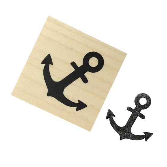 Anchor Wooden Stamp 3.8cm x 3.8cm image number 1