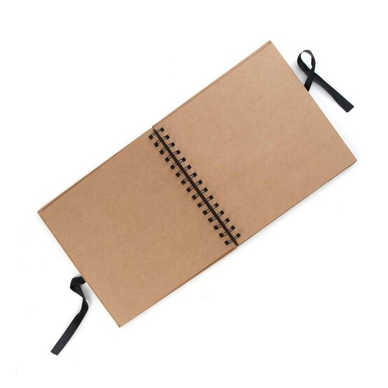 Spiral Bound Kraft Scrapbook 8 x 8 Inches image number 4