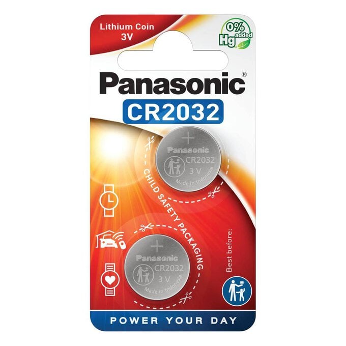 Panasonic CR2032 Lithium Coin Battery 2 Pack image number 1