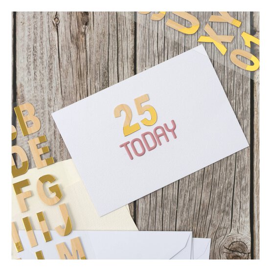 Wooden Chipboard Alphabet Stickers image number 2