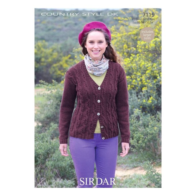 Sirdar Country Style DK Cardigan Digital Pattern 7119 image number 1