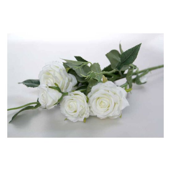 Ivory Camelot Garden Rose Spray 72cm x 13cm image number 2