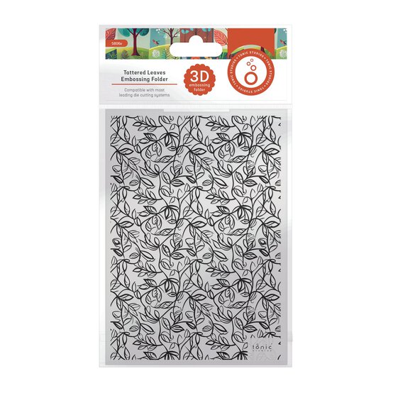 Tonic Studios Tattered Leaves Embossing Folder 5 x 7 Inches image number 1