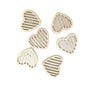 Striped Heart Wooden Toppers 6 Pack image number 1
