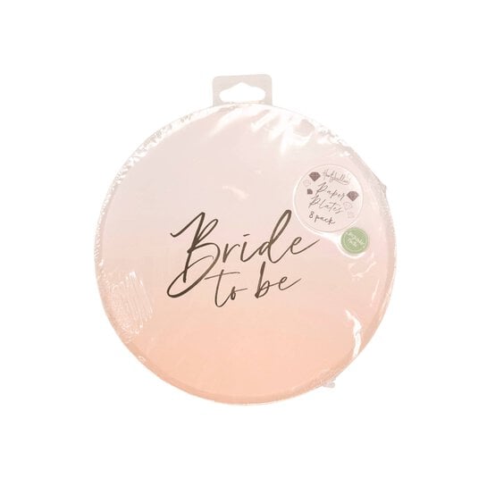Pink Bride to Be Plates 8 Pack image number 1