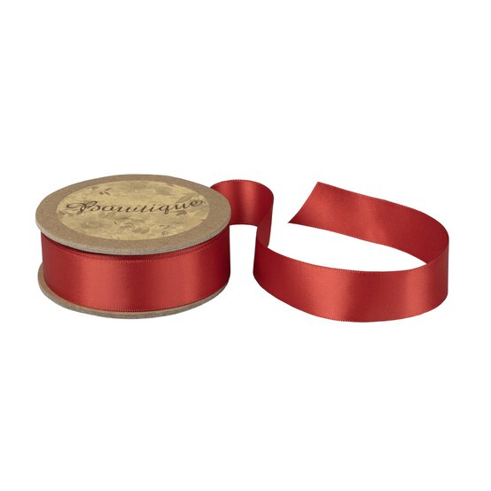 Red Double-Faced Satin Ribbon 18mm x 5m image number 1