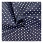 White and Navy Spot Polycotton Fabric by the Metre image number 1