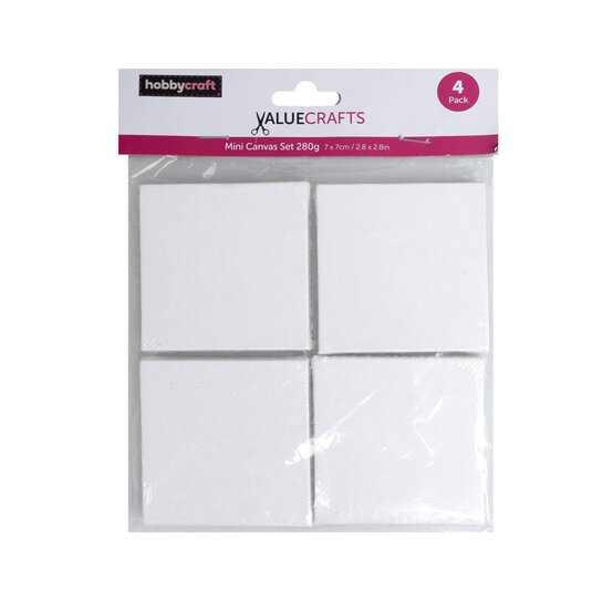 Valuecrafts Mini Canvas 7cm x 7cm 4 Pack image number 5