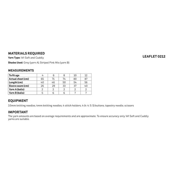 Knitcraft Easy Jumper Digital Pattern 0212 image number 2