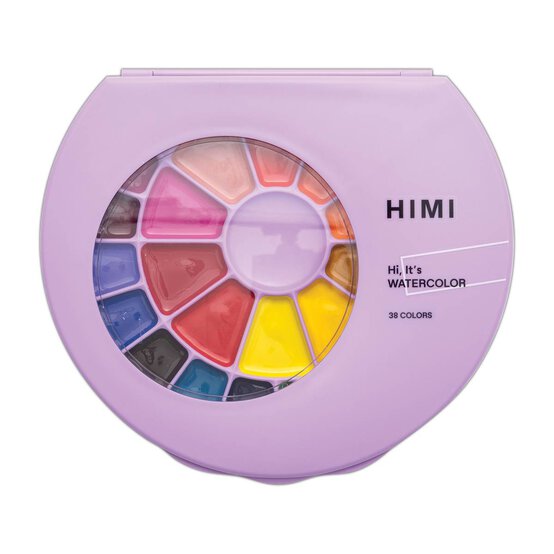 HIMI Purple Semi-Moist Watercolour Set 38 Pack  image number 1