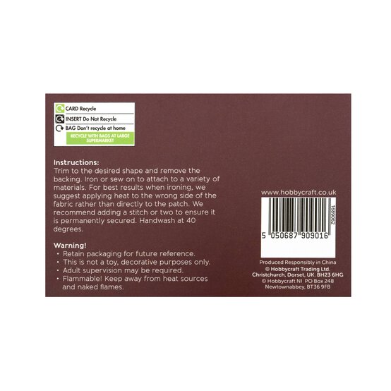 Assorted Print Iron-On Fabric Patches 7 Pack image number 5