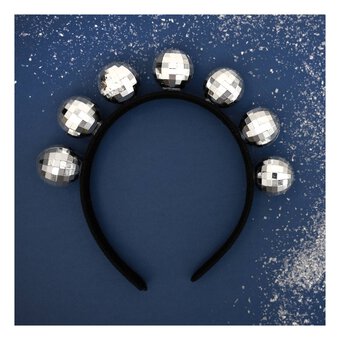 Silver Mirror Ball Headband
