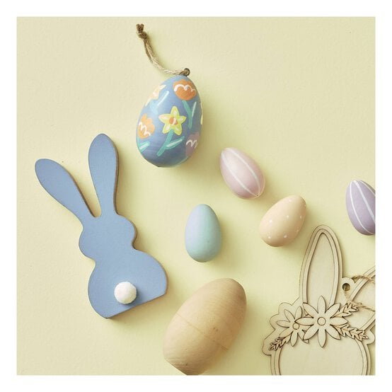 Hanging Wooden Egg 7cm  image number 3