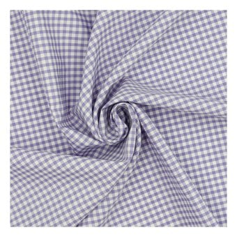 Lilac 1/8 Gingham Fabric by the Metre