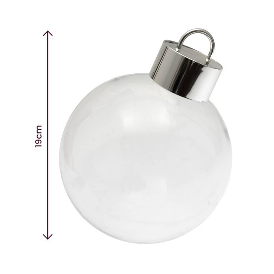 Clear Bauble 19cm image number 4