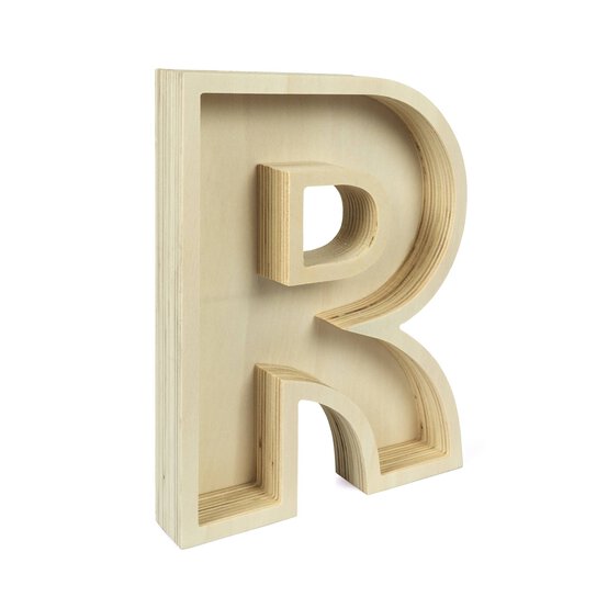 Wooden Fillable Letter R 22cm