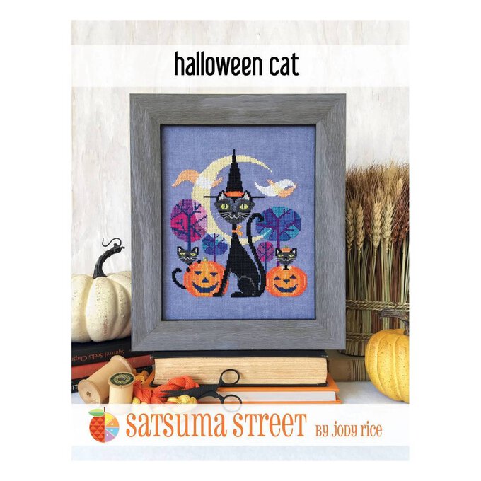 Satsuma Street Halloween Cat Cross Stitch Chart Hobbycraft
