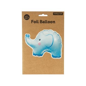 Large Blue Elephant Foil Balloon image number 3