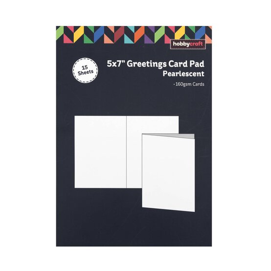 Pearlescent Greetings Card Pad 5 x 7 Inches 15 Pack image number 3