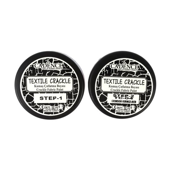 Cadence Crimson Red Textile Crackle Set  image number 3