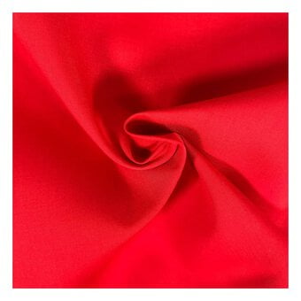 Red Polycotton Fabric by the Metre