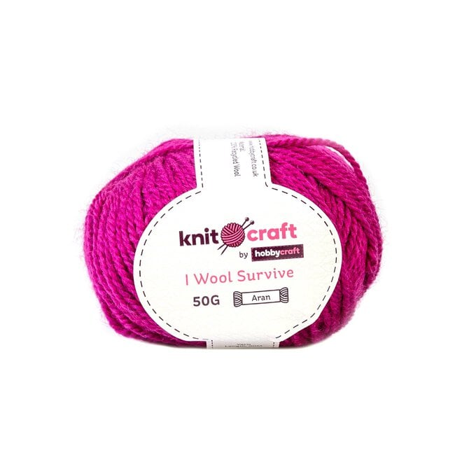 Knitcraft Berry I Wool Survive Yarn 50g image number 1