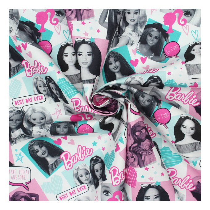 Barbie Best Day Ever Cotton Fabric by the Metre | Hobbycraft