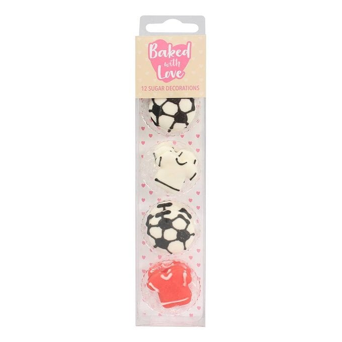 Baked With Love Football and Shirts Sugar Toppers 12 Pack image number 1