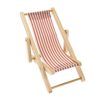 Doll&rsquo;s House Red Striped Deckchair