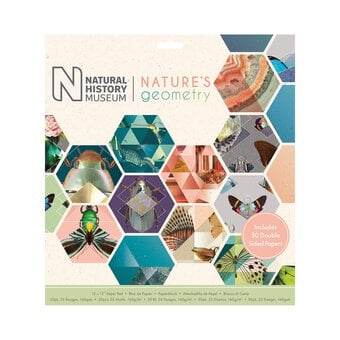 Natural History Museum Nature’s Geometry Paper Pad 12 x 12 Inches 50 Sheets