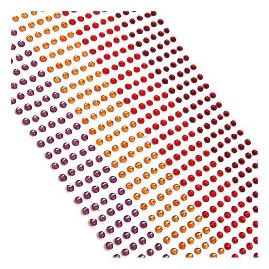 Mixed Red Adhesive Gems 3mm 1080 Pack image number 1