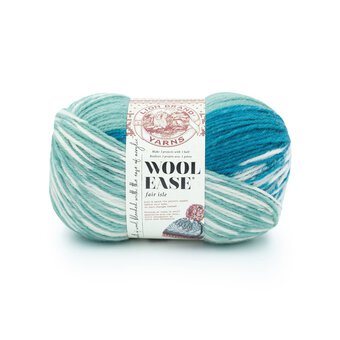 Lion Brand Turquoise Wool-Ease Fair Isle Yarn 150g