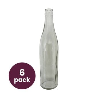 Clear Glass Bottle 510ml 6 Pack Bundle