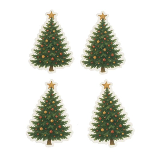 Traditional Tree Card Toppers 4 Pack  image number 1