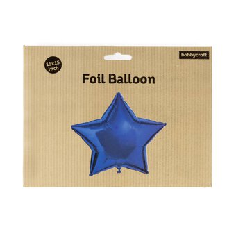 Large Navy Blue Foil Star Balloon image number 3