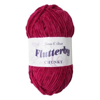 James C Brett Raspberry Flutterby Chunky Yarn 100g