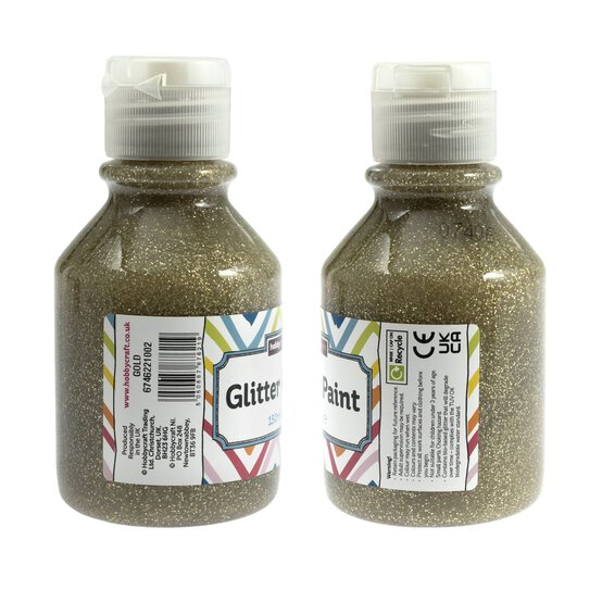 Gold Glitter Paint 150ml image number 5