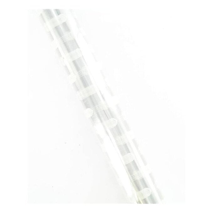White Heart Cellophane Floral Wrap 76 x 365cm image number 1