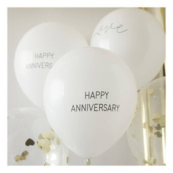 Ginger Ray Happy Anniversary Balloons 5 Pack image number 2