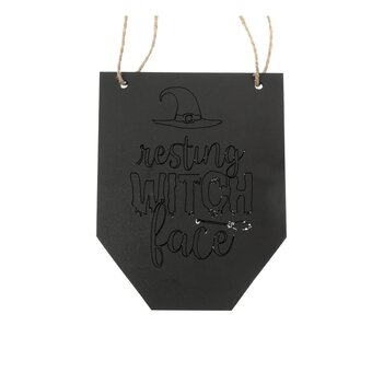 Resting Witch Face Hanging Decoration 9cm