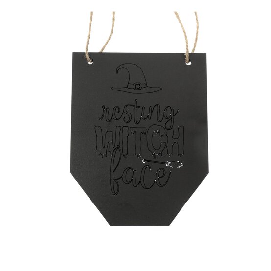 Resting Witch Face Hanging Decoration 9cm image number 2